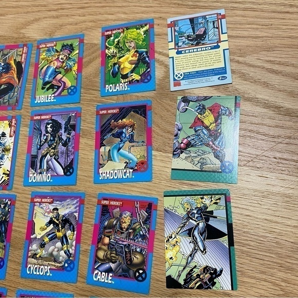 Vintage X-Men Trading Cards Super Heroes Villians Allies Dark Phoenix WHO Mojo - Picture 4 of 6